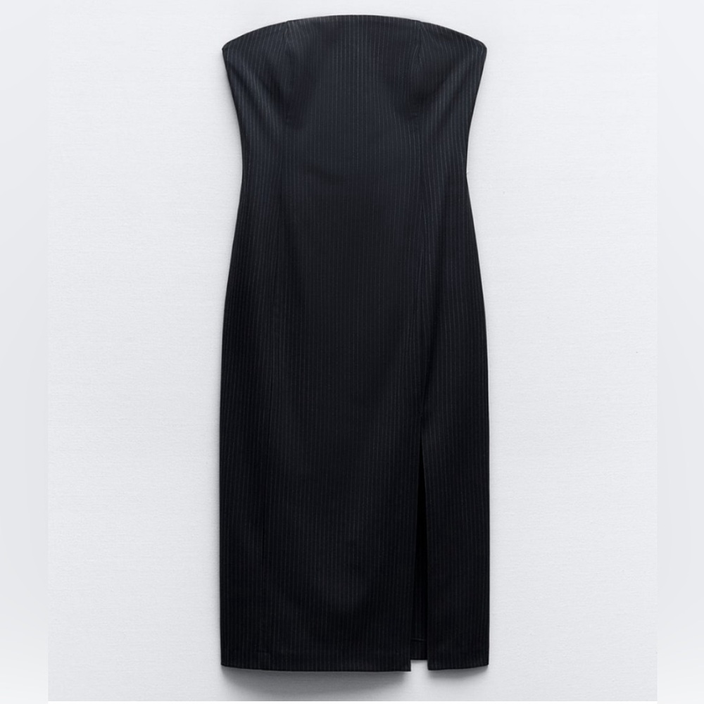 Zara Pinstripes Midi Dress